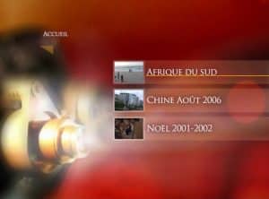 conversion cassette 8mm en dvd - Menu DVD