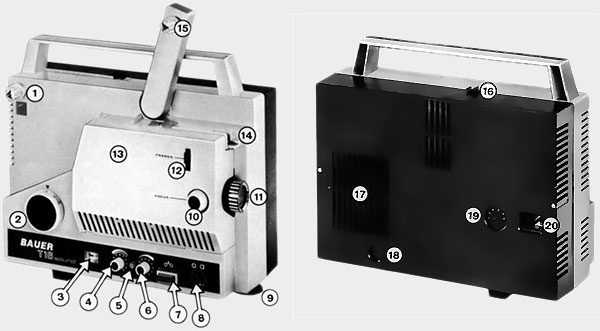 Bauer T1 super N° 88, Projecteur super 8 fabriqué par Rober…