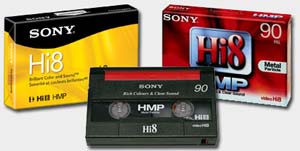 cassettes format Hi8