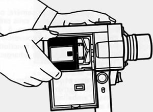 Chargement cartouche super 8