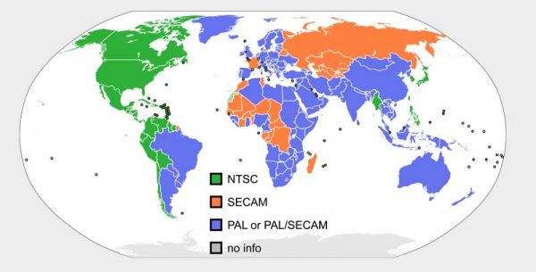 Standards vidéos pal secam ntsc