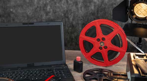bobine 16 mm avec un pc a coté